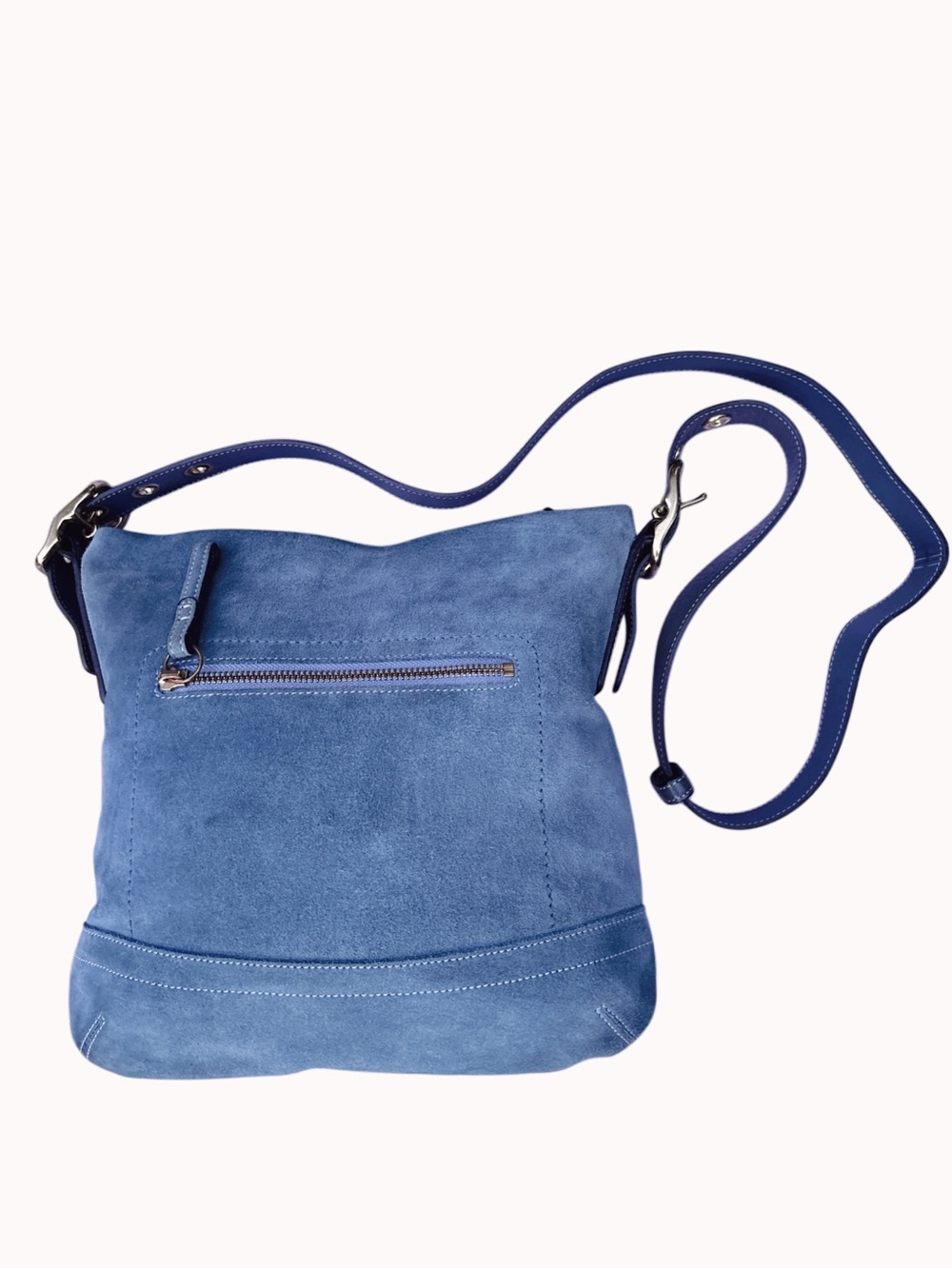 Coach Vintage 2004 Legacy Soft Slim Suede Duffle Convertible in Chambray 1419 - Picture 4 of 10